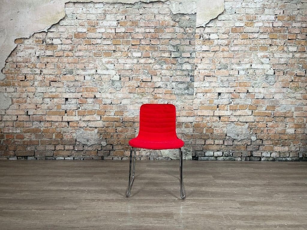 Vitra HAL Sledge – Rood stof/kunststof | Jasper Morrison