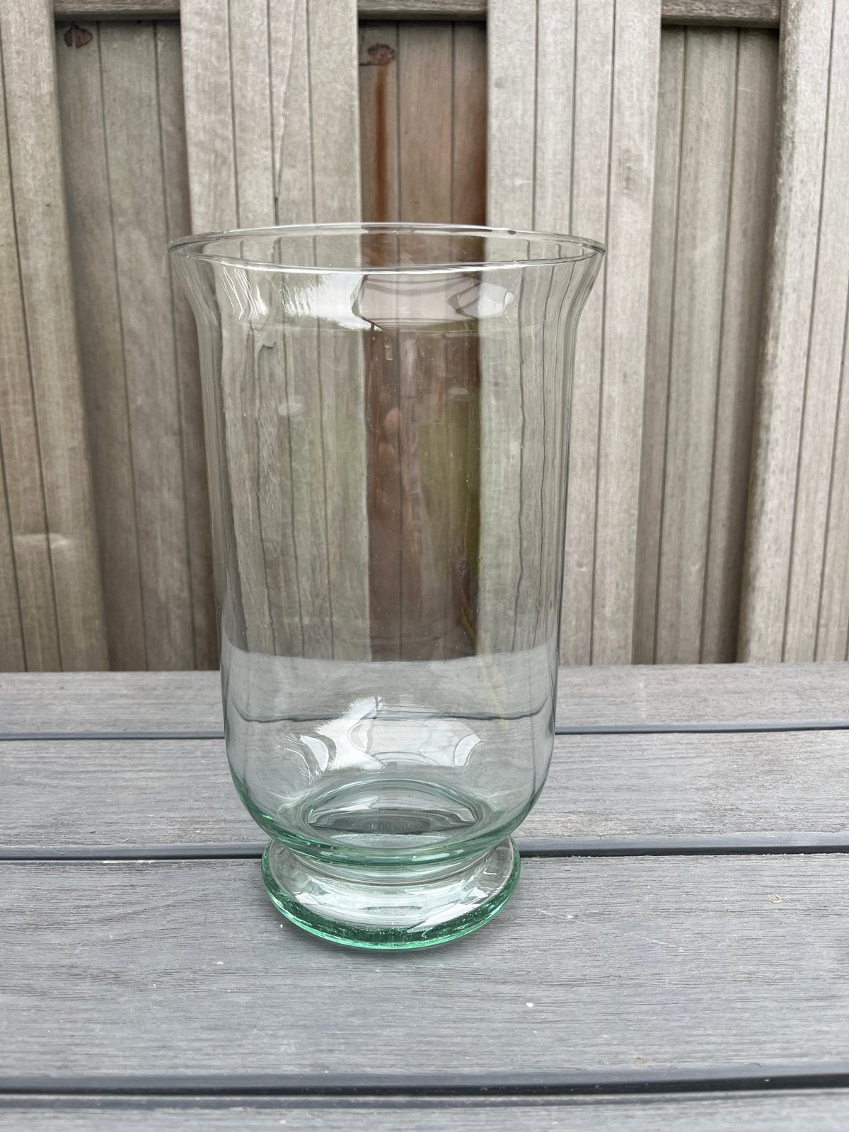 Glazen vaas/windlicht - Zo goed als nieuw, Ophalen, Groen, Gerecycled glas, Glas