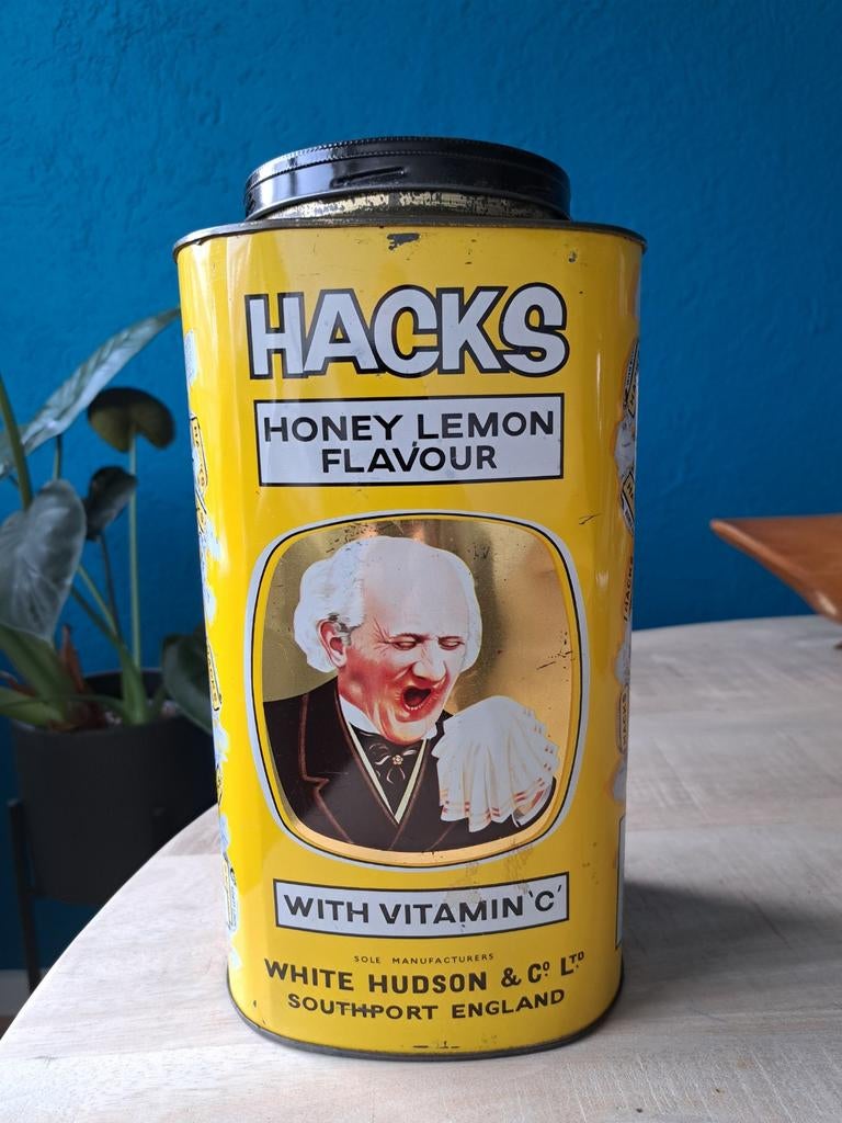Hacks Honey Lemon Flavour blik, Verzamelen, Blikken, Ophalen of Verzenden, Gebruikt, Overige
