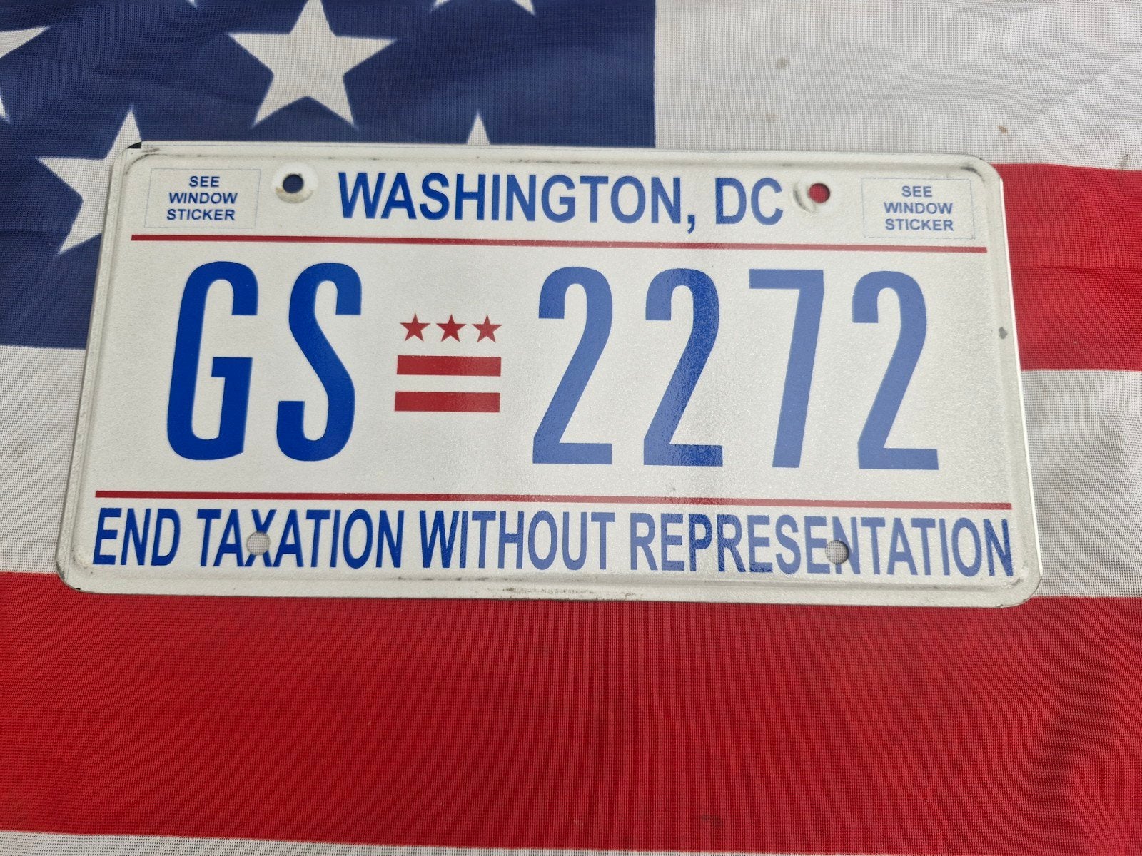 Kentekenplaat Washington DC USA Nummerplaat nummerbord Licen, Ophalen of Verzenden, Gebruikt, Auto's