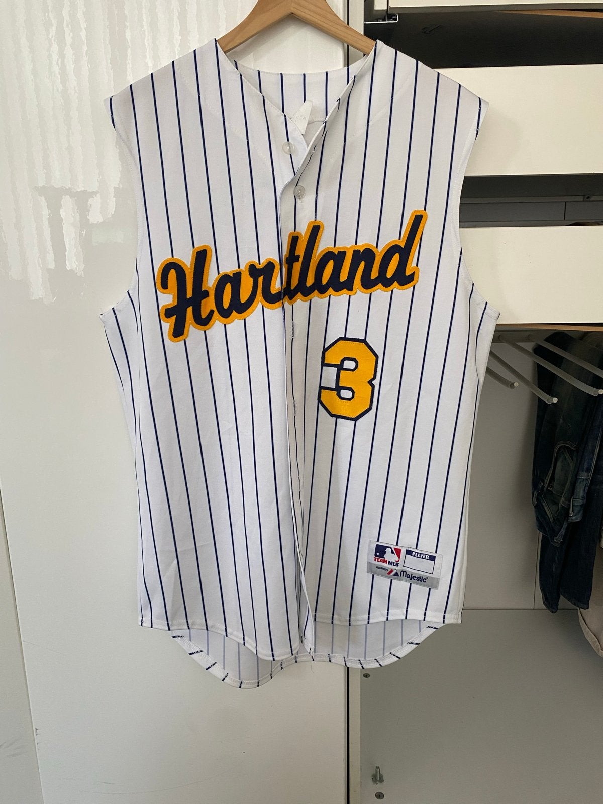Majestic Hartland Shoenberger Honkbal Jersey Maat M, Maat 48/50 (M), Wit, Ophalen of Verzenden, Gedragen