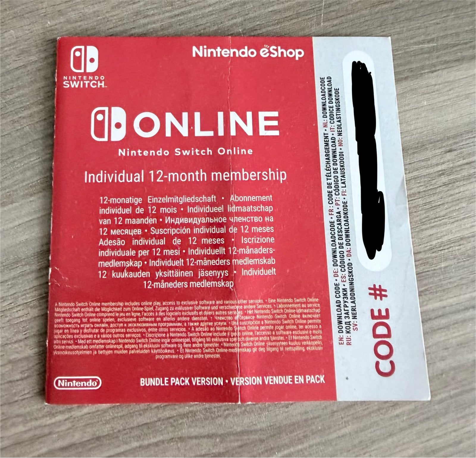 Nintendo Switch Online 12 maanden (digitale code), Ophalen, Nieuw