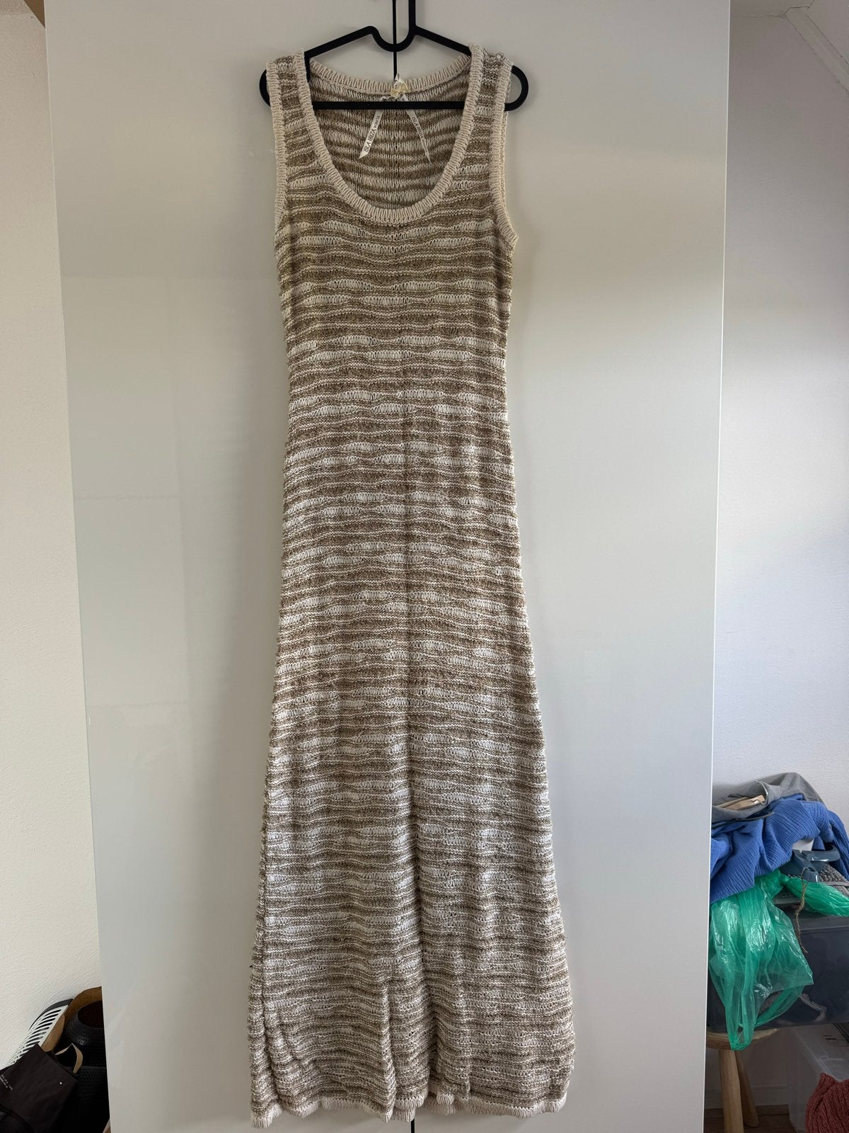 Isla Ibiza Bonita gestreepte maxi jurk maat XL, Beige, Maat 46/48 (XL) of groter, Ophalen of Verzenden, Gedragen