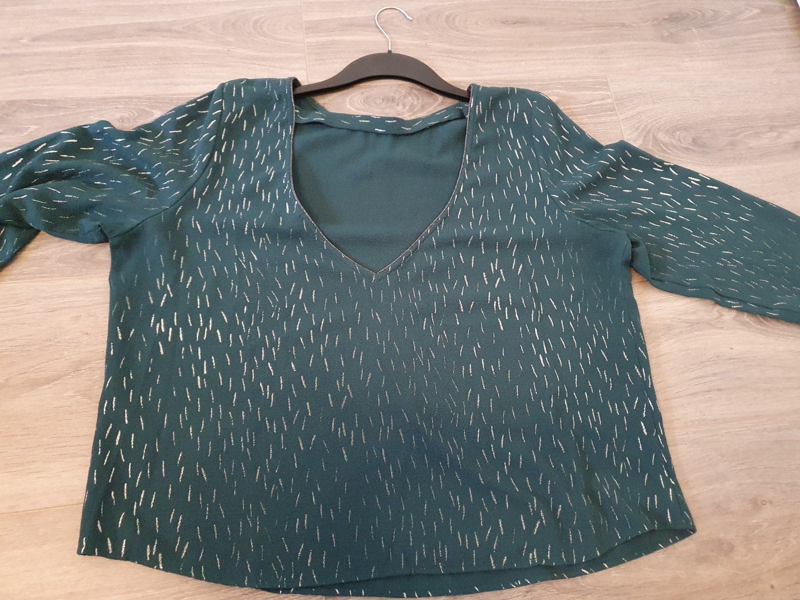 WE Groene Blouse met Goudkleurige Details - Maat XXL, Kleding | Dames, WE, Maat 46/48 (XL) of groter, Ophalen of Verzenden, Zo goed als nieuw