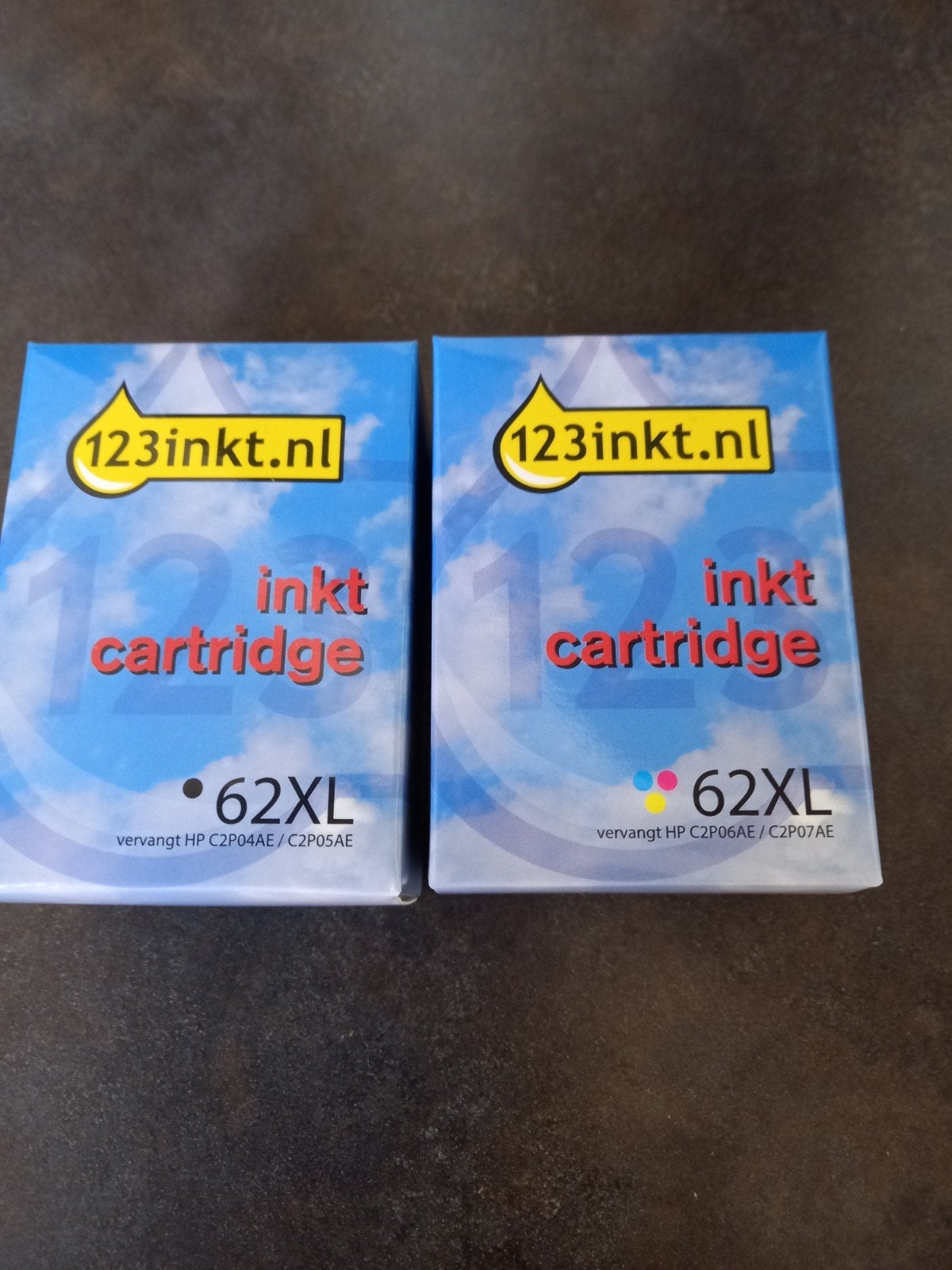 Nieuwe 123inkt 62XL cartridges (zwart en kleur), Kleur printen, 123inkt, Inkjetprinter, Nieuw