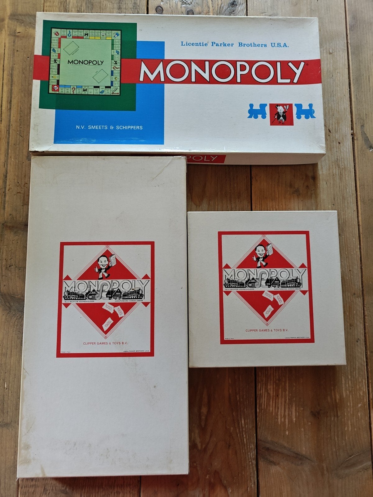 3 X Monopoly vintage., Ophalen of Verzenden, Clipper., Clipper., Parker Brothers.