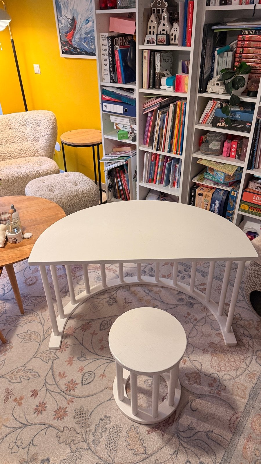 FitWood kinderbureau, stoel en kussen - multifunctioneel, Ophalen, Gebruikt, Tafel(s) en Stoel(en)