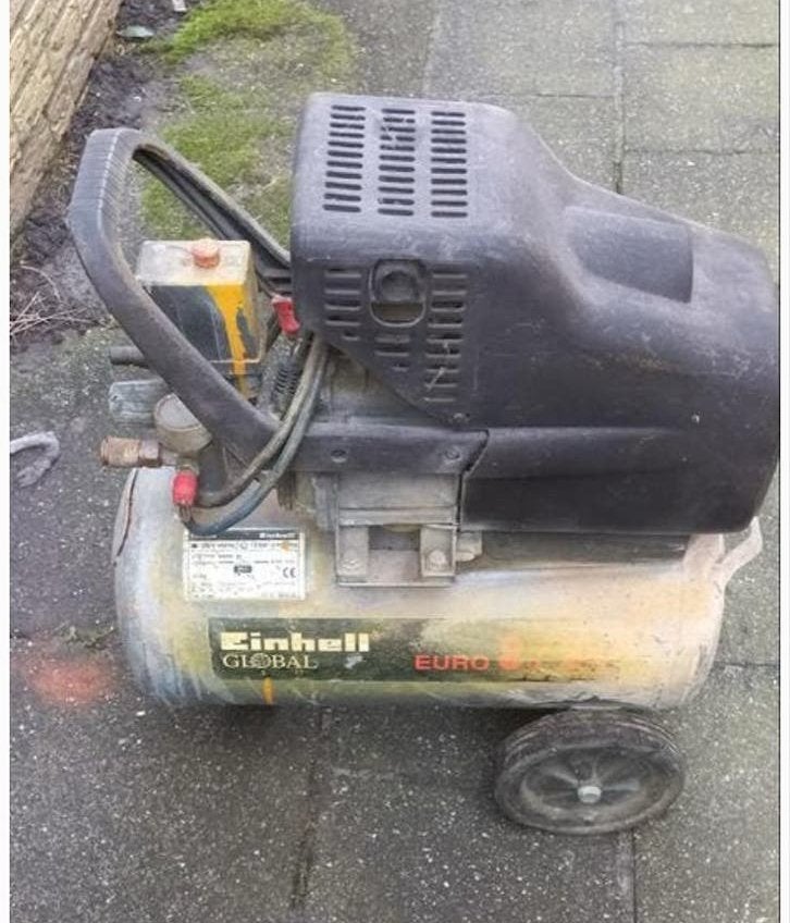 Compressor Einhell Global  - 24L, 8 bar max, Ophalen, Gebruikt, 6 tot 10 bar, 25 tot 100 liter