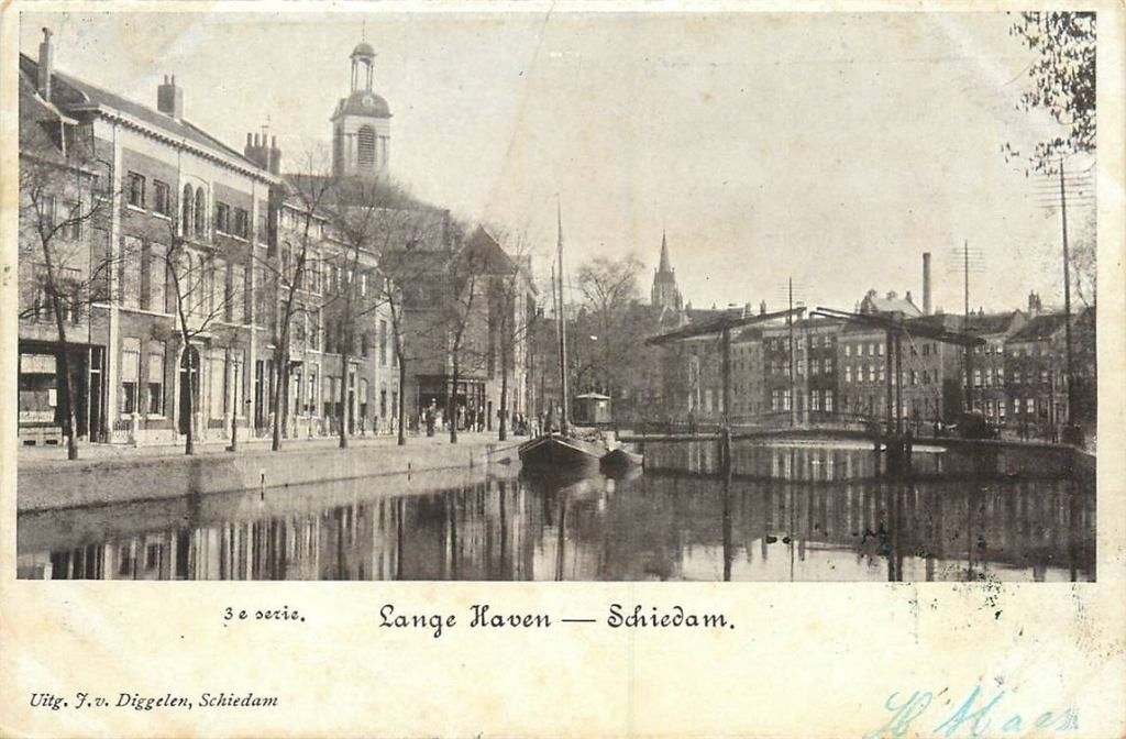 388-544-025 Schiedam Lange Haven, Verzenden, Voor 1920, Zuid-Holland