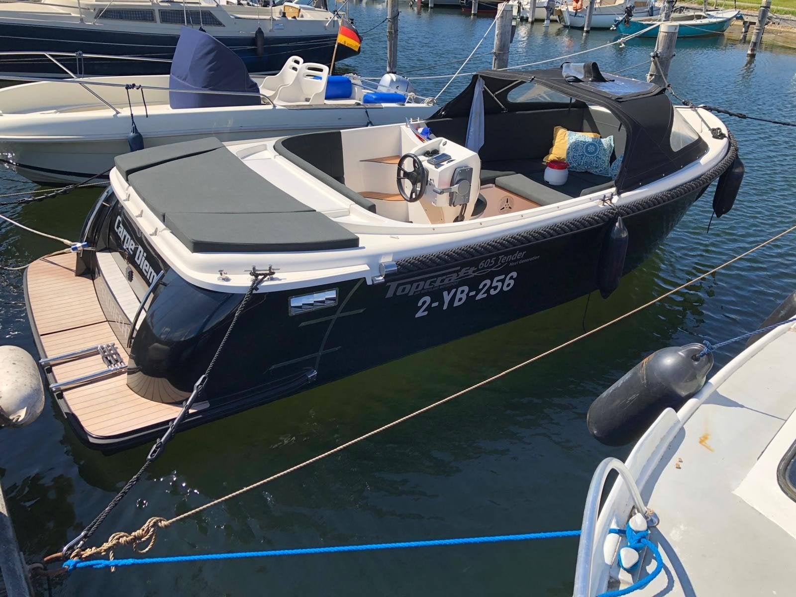 Topgraft 605 tendersloep met Pegatrailer., Ophalen, Tender, Gebruikt, Topcraft