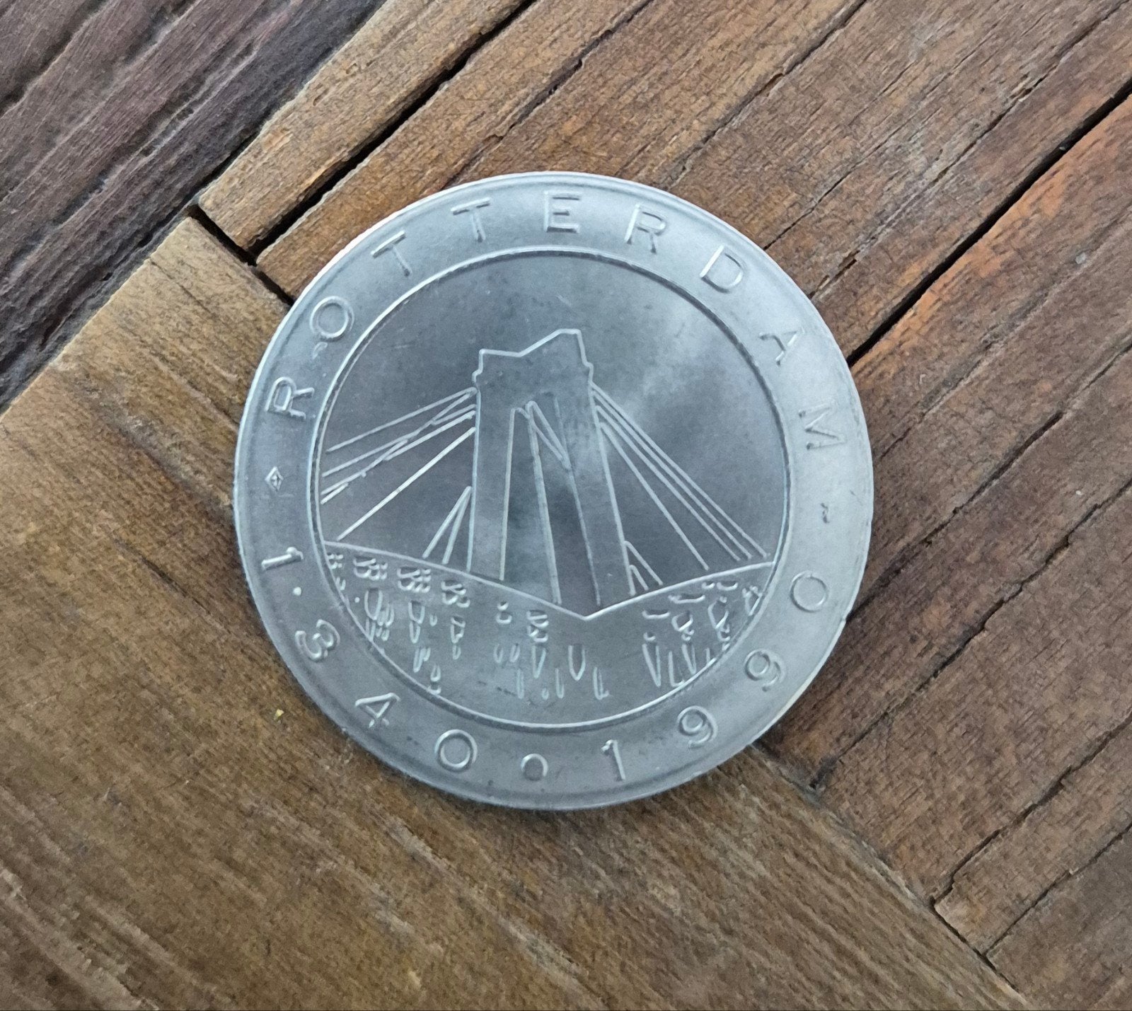 Munt 650 jaar van Rotterdam, Ophalen of Verzenden, Koningin Beatrix, Overige waardes, Losse munt