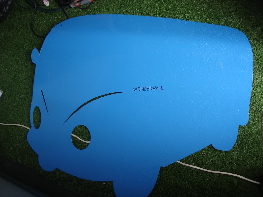VW Wonderwall Volkswagen camper blauw magneet wanddecoratie, Ophalen, Metaal, 80 cm, Vintage