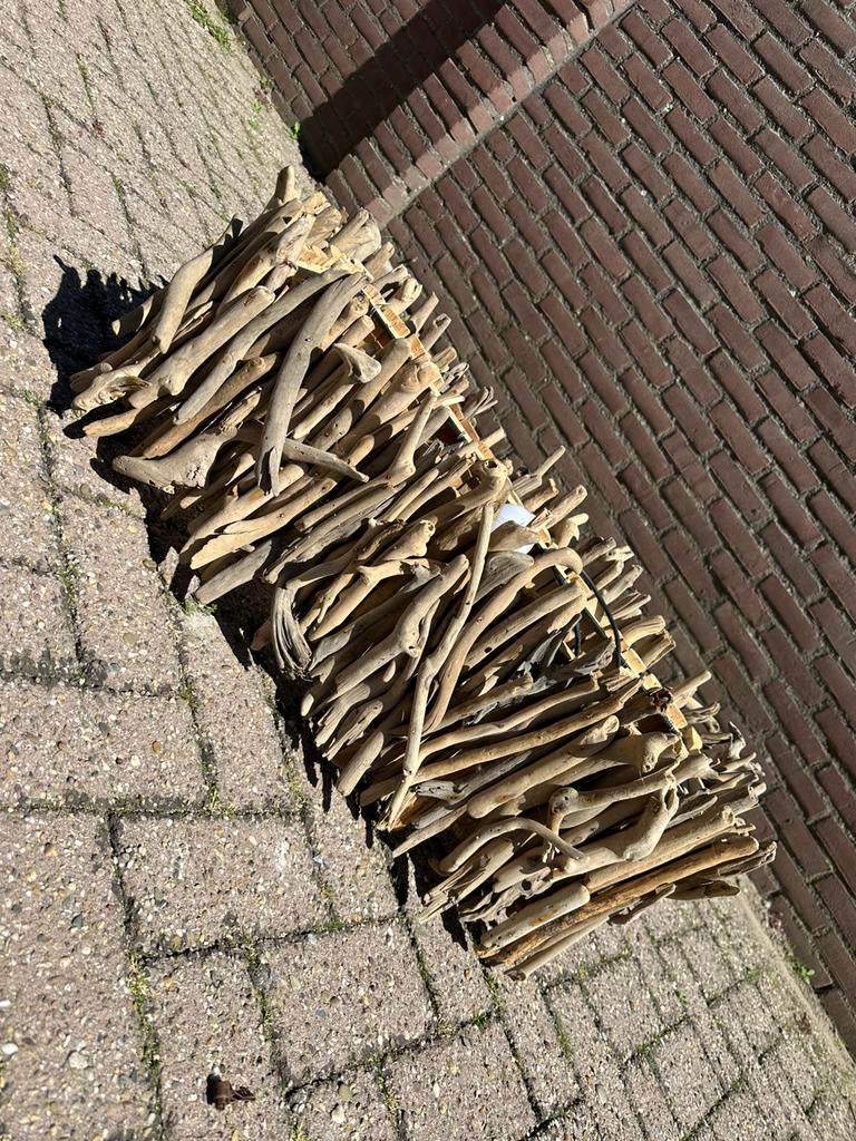 Handgemaakte drijfhout lamp., Ophalen, Zo goed als nieuw, Minder dan 50 cm