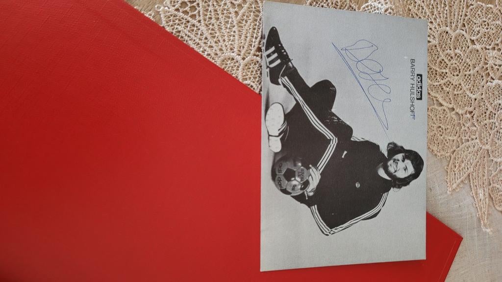 Barry Hulshoff spelerskaart gesigneerd!, Ophalen of Verzenden, Zo goed als nieuw, Ajax, Spelerskaart
