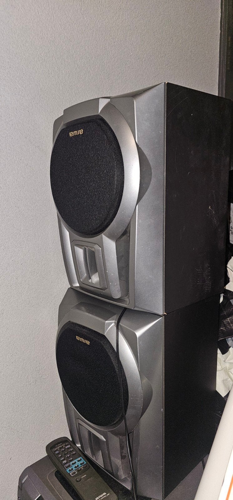 Aiwa CD/Cassette Speler met Afstandsbediening en Speakers, Audio, Tv en Foto, Stereo-sets, Gebruikt, Cassettedeck, Losse componenten