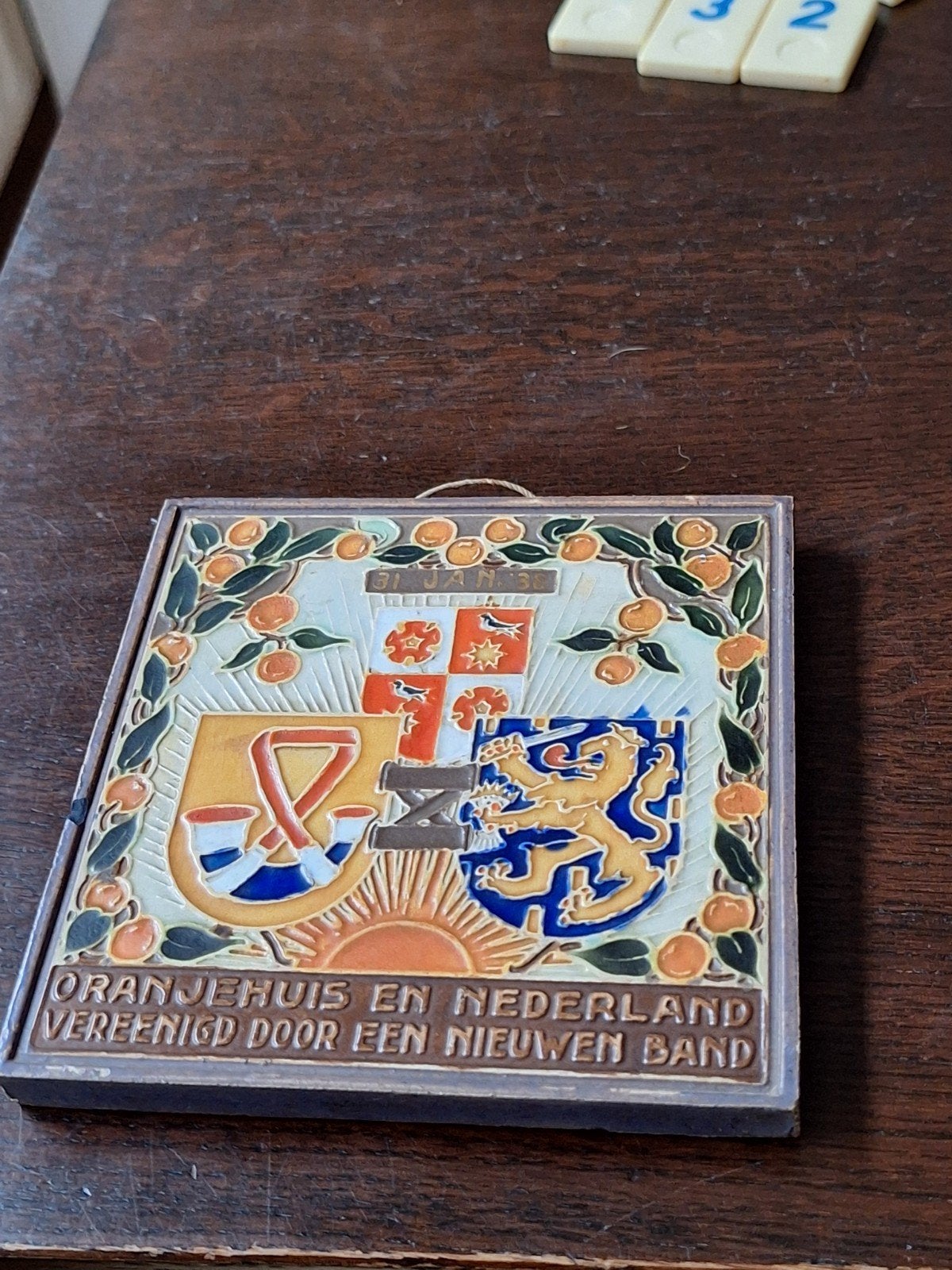Vintage Westraven Utrecht Oranjehuis Wandtegel, Ophalen of Verzenden