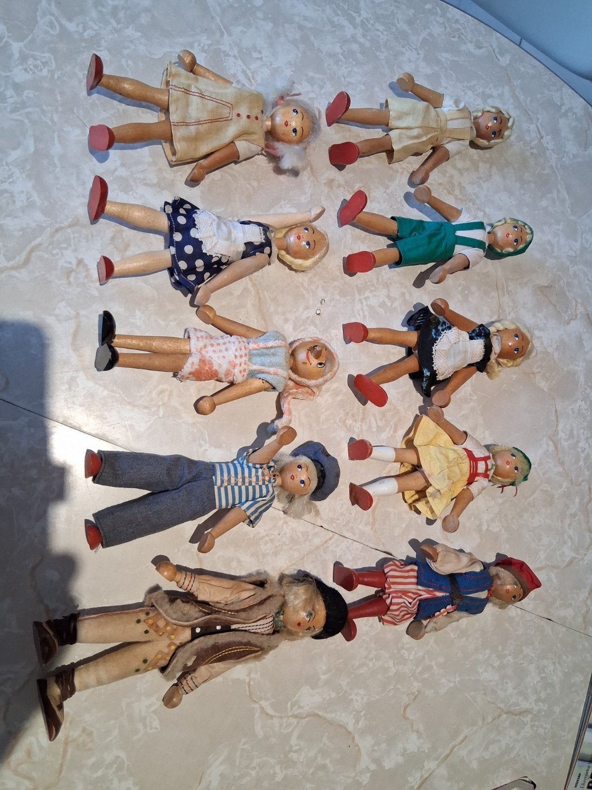 peg dolls (pen pop ) zie beschrijving, Ophalen of Verzenden, Zo goed als nieuw, Pop