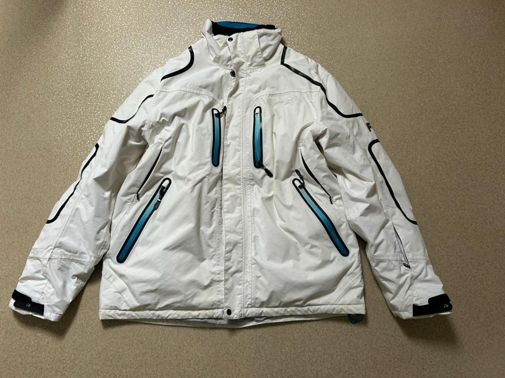 Falcon heren wit- blauw ski jas maat: 4XL, Kleding | Heren, Wintersportkleding, Ophalen of Verzenden, Zo goed als nieuw, Overige maten