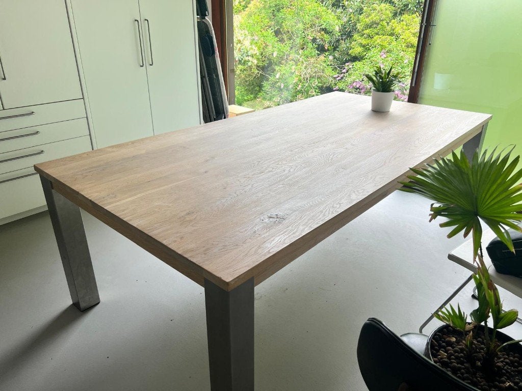 Grote Eettafel / Vergadertafel / Werktafel 240x120cm, Ophalen, Gebruikt, 100 tot 150 cm, 200 cm of meer