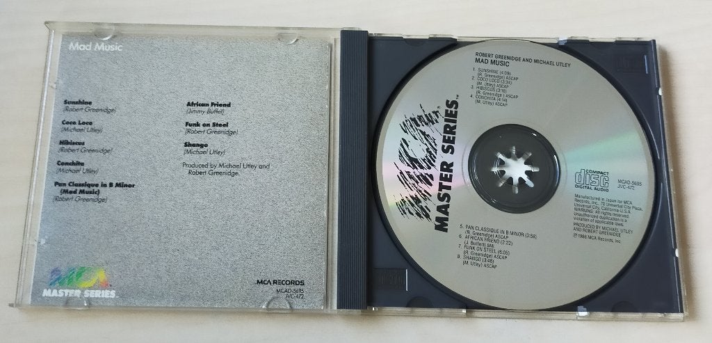 Robert Greenidge and Michael Utley - Mad Music CD 1986, Ophalen of Verzenden, Zo goed als nieuw, Jazz