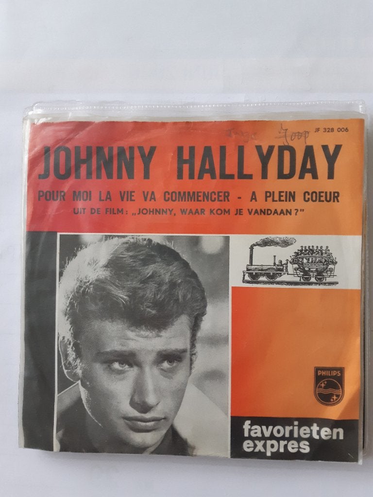 Johnny Hallyday  , Pour moi la viva commencer , single, Ophalen of Verzenden, Gebruikt, Pop