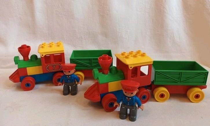 Duplo duwtrein handtrein trein met wagon en machinist, Ophalen of Verzenden, Zo goed als nieuw, Duplo