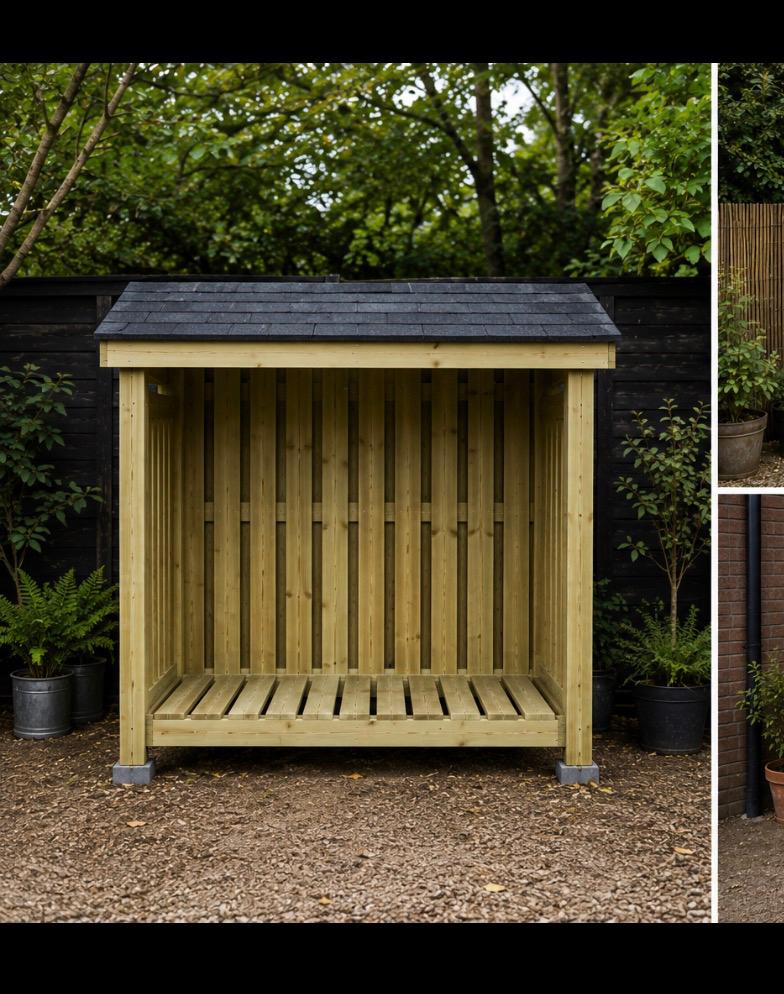 Luxe Houthok / Houtopslag met Dakshingles – Handgemaakt, Verzenden, Nieuw, Hout, Overige typen