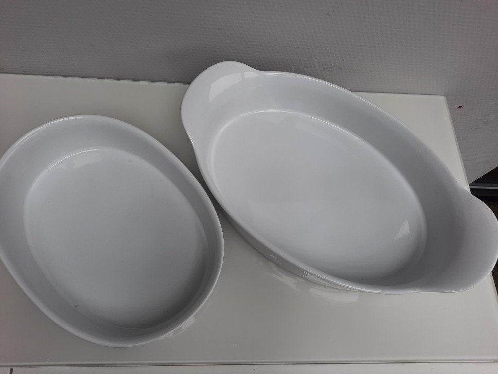 ovenschaal 2 x Vuurvaste IKEA ovenschalen  als NIEUW, Ophalen of Verzenden, Overige stijlen, Aardewerk, Schaal of Schalen