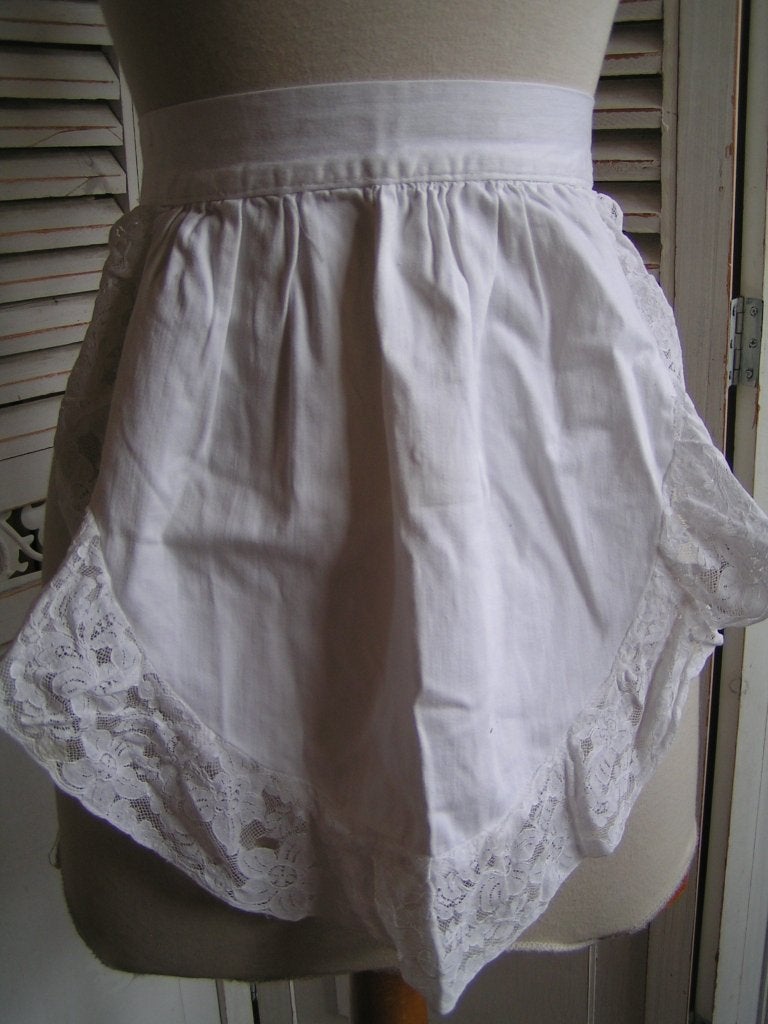 antiek schort met kant nr CC 903 ger willy, Verzenden, Dames