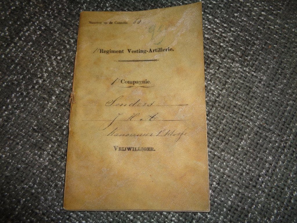 zakboekje 1e regiment vesting artillerie 1902 Utrecht, Verzenden, Landmacht, Nederland, Overige typen