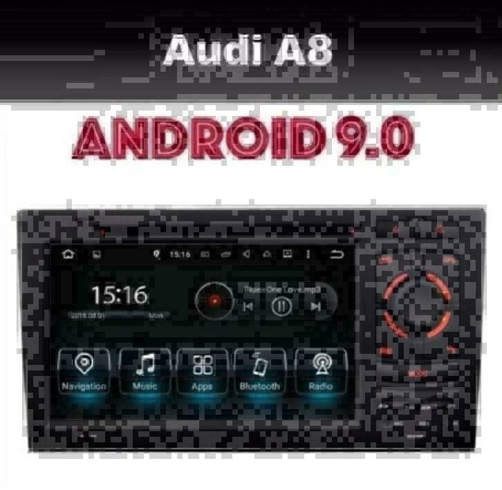 Audi A8 radio navigatie android 9.0 wifi dab+ carkit carplay, Ophalen of Verzenden, Nieuw