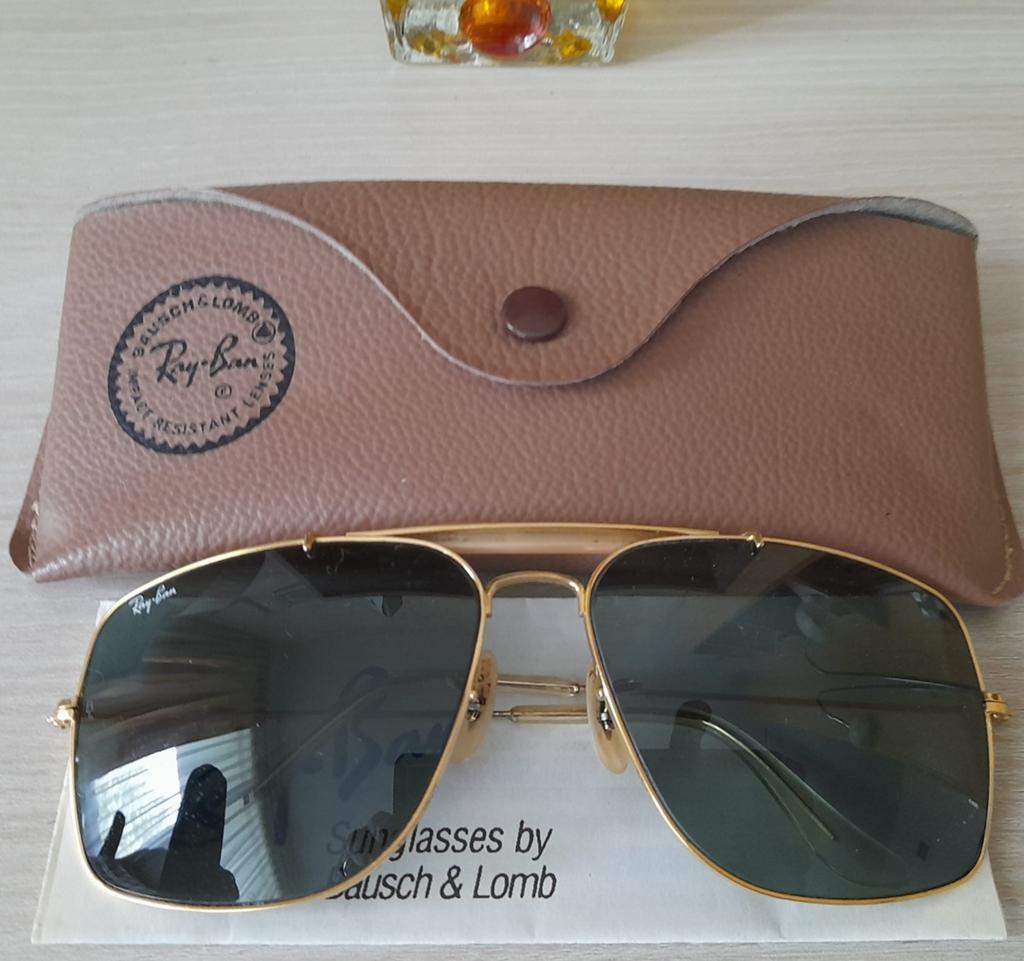 Vintage ray ban zonnebril Colonel B&L glazen 62-14, Ophalen, Gebruikt, Zonnebril, Ray-Ban