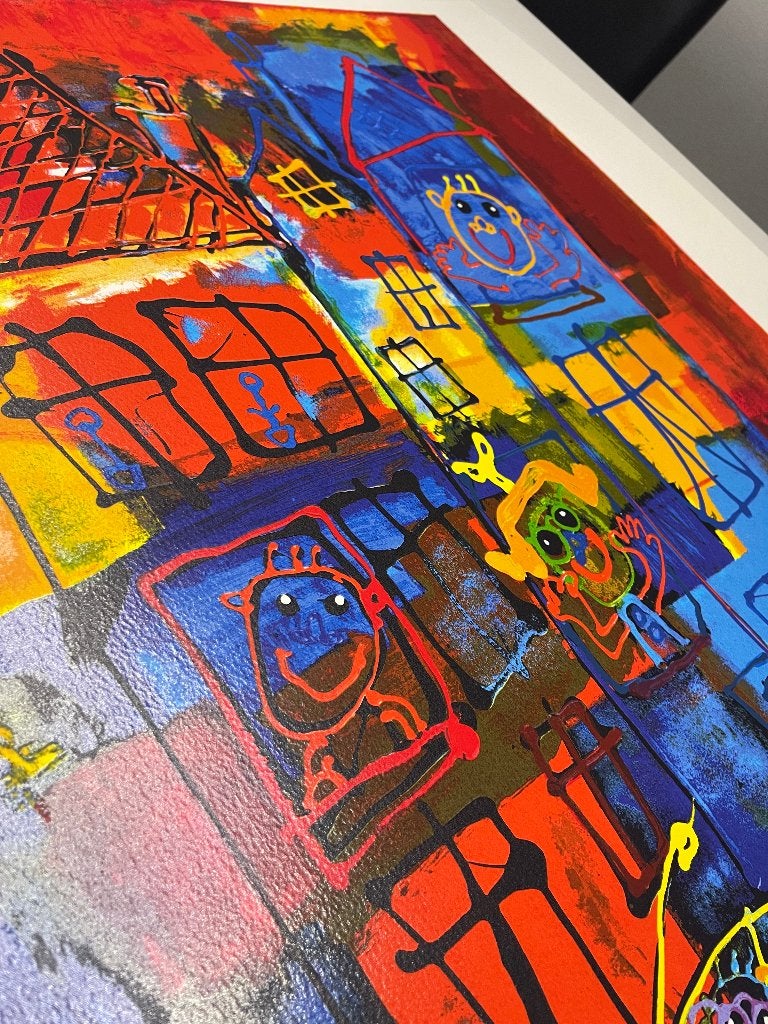 Ad Verstijnen | Sightseeing, Gesigneerd, Ophalen of Verzenden, Portret en Figuren, Zeefdruk