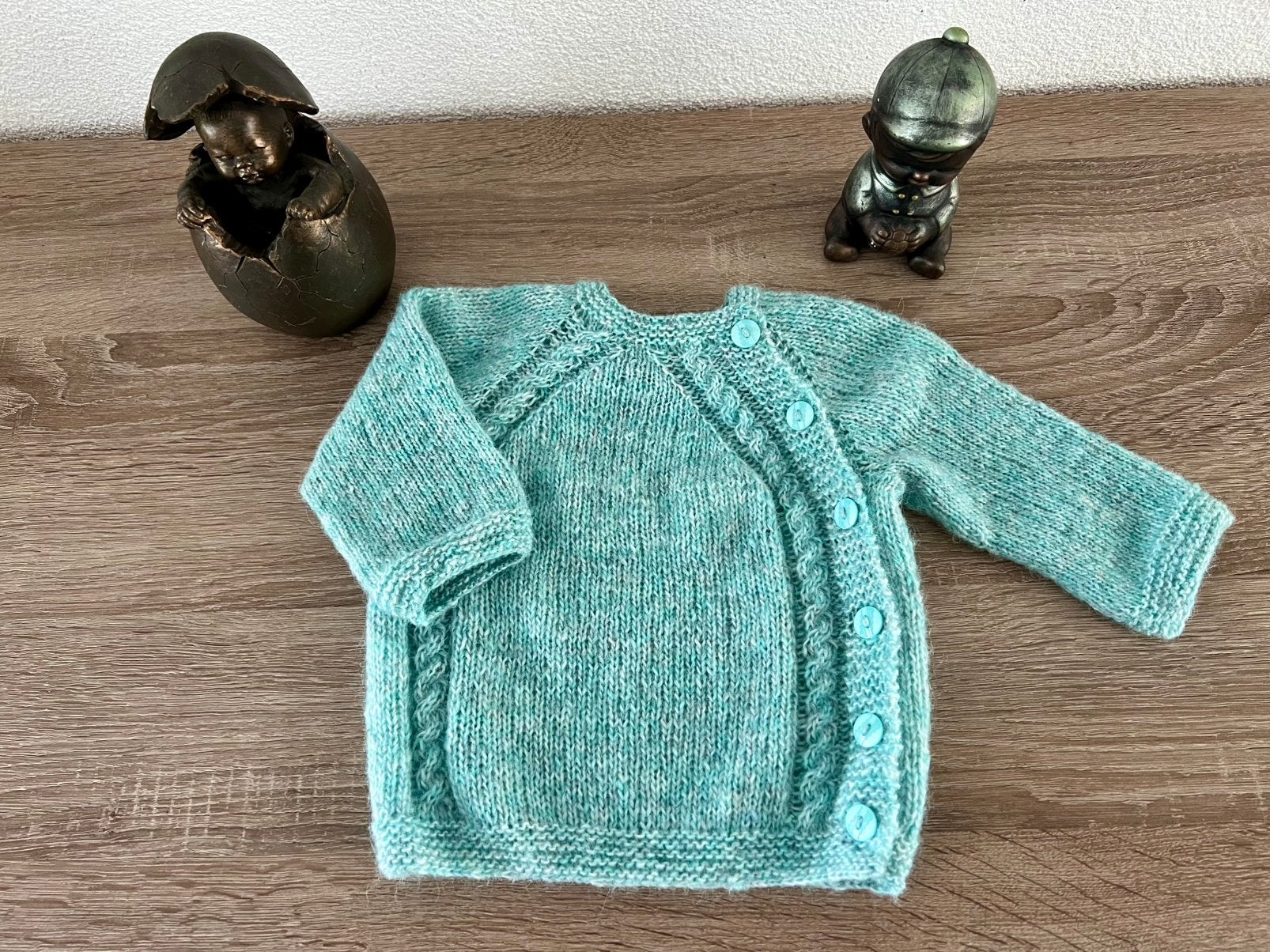 Handmade baby vestje heel zachte wol maat 62-68., Ophalen of Verzenden, Nieuw, Jongetje of Meisje, Truitje of Vestje