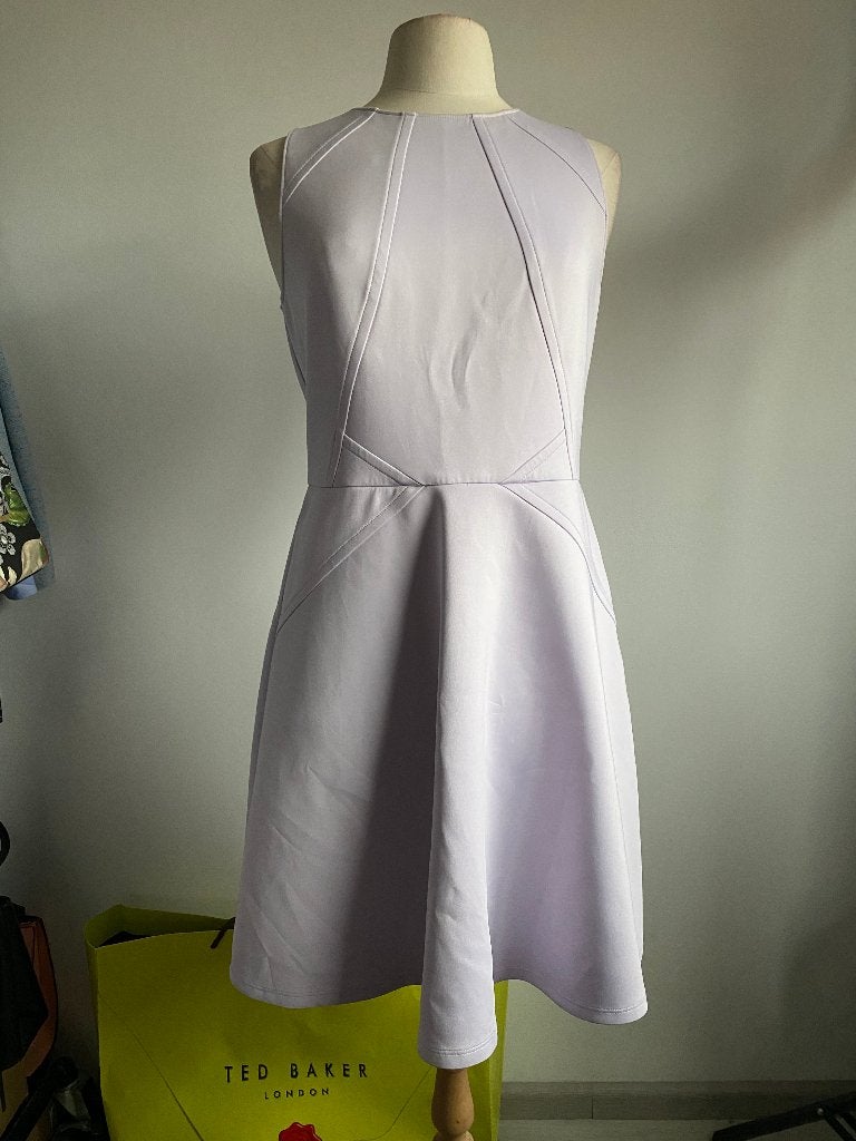 Ted Baker lila A-lijn jurk - Model Mitton - Maat 3= 38/40, Maat 38/40 (M), Paars, Ophalen of Verzenden, Zo goed als nieuw
