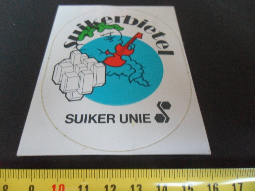 sticker suiker unie suikerbietel strip, Ophalen of Verzenden, Zo goed als nieuw