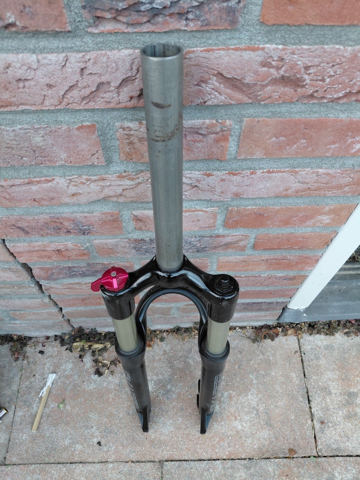 Manitou Skareb lucht geveerde voorvork voor 26 inch wiel, Fietsen en Brommers, Aluminium, Ophalen, Wiel, Manitou