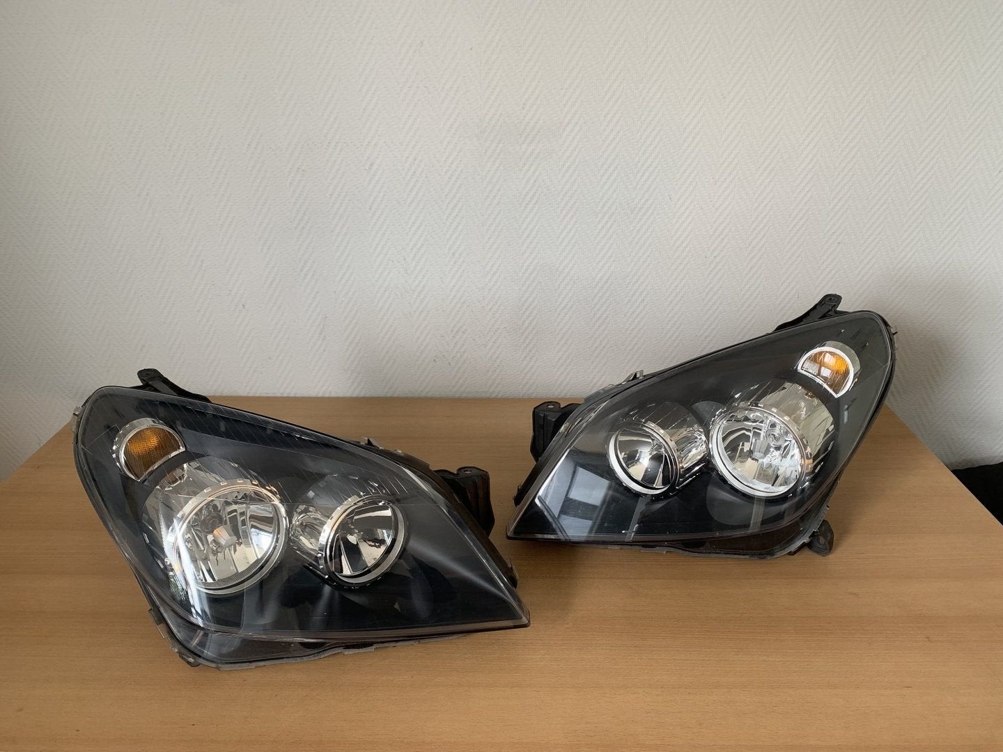 koplamp set opel astra H 2004 tot 2014 zwart binnenwerk, Gebruikt, -, -, Opel