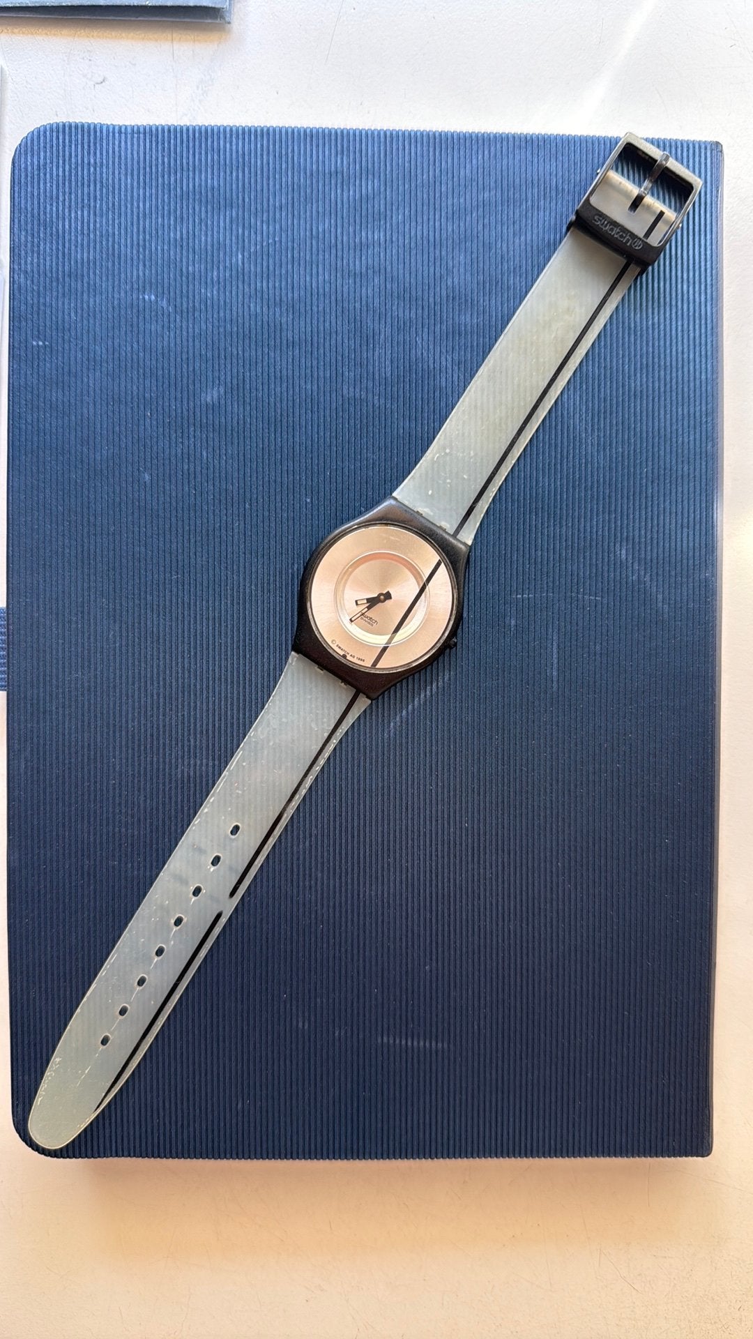 Swatch Pure Line SFB101, Sieraden, Tassen en Uiterlijk, Horloges | Dames, Ophalen of Verzenden, Zo goed als nieuw, Kunststof, Swatch