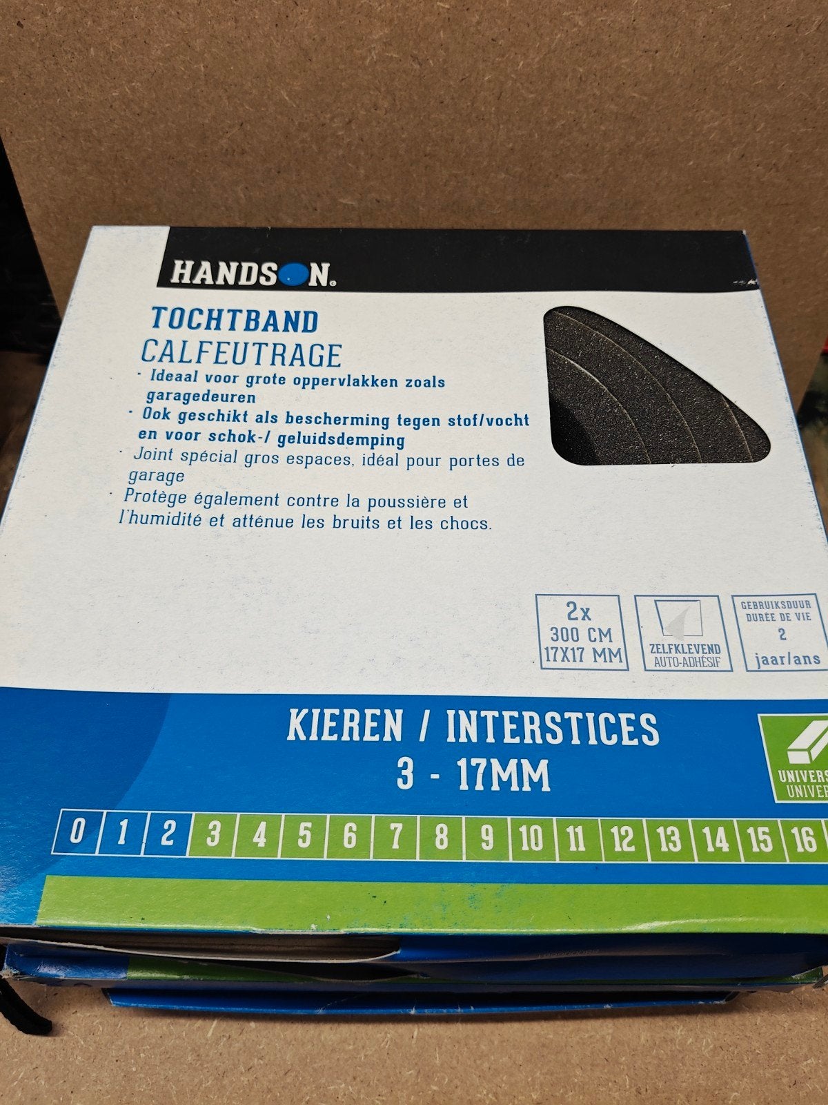3 Pakken Hands On Tochtband 17x17mm - 2x300cm per pak, Minder dan 4 cm, Overige materialen, Nieuw, Ophalen of Verzenden