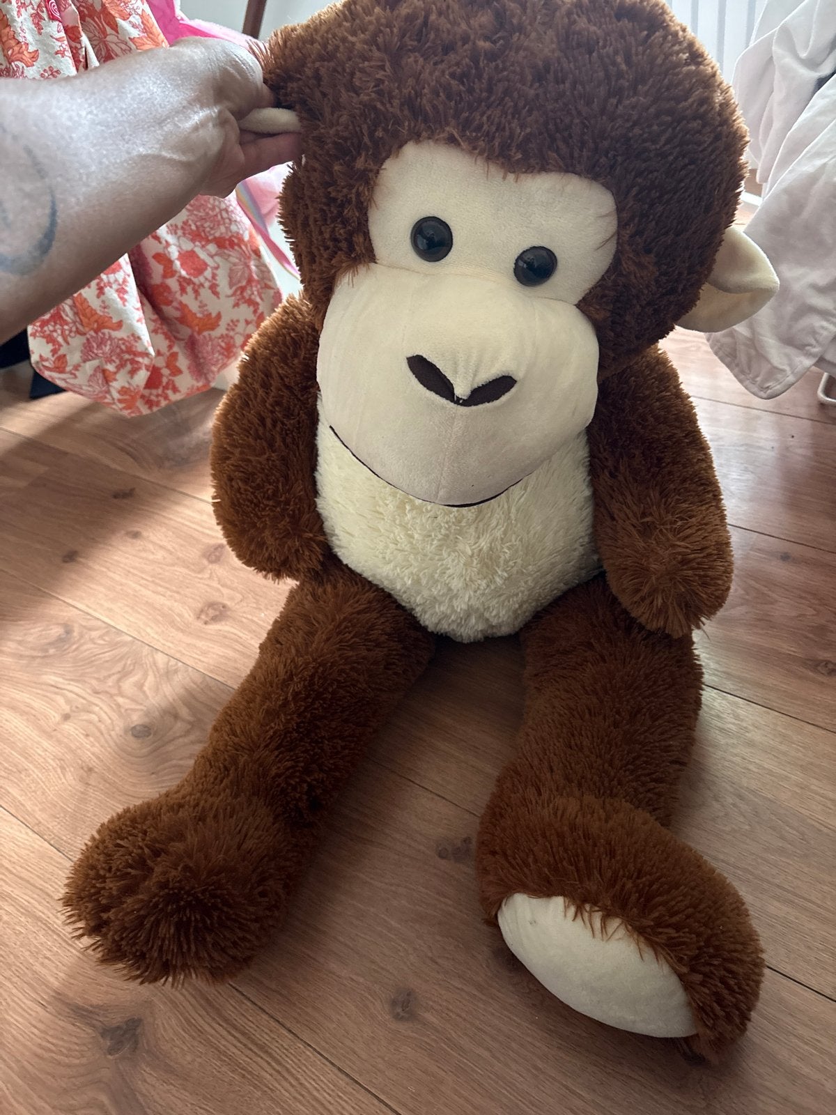 Grote knuffelaap van Sunkid - Zo goed als nieuw, Overige merken, Overige karakters, Ophalen of Verzenden, Middelgroot (20 tot 80 cm)