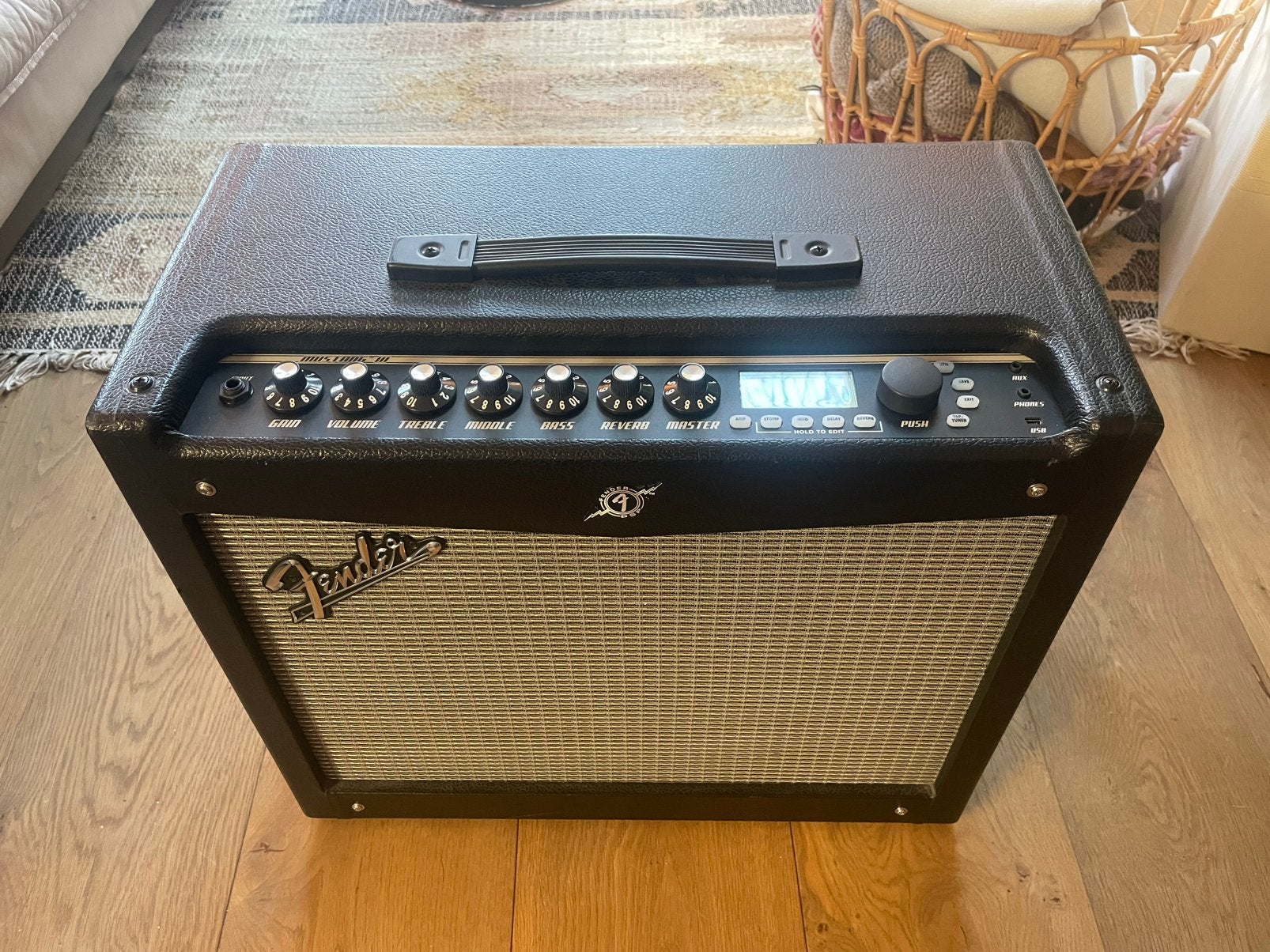 Fender Mustang III v2 gitaarversterker 100W incl. footswitch, Ophalen of Verzenden, Zo goed als nieuw, Gitaar, 100 watt of meer