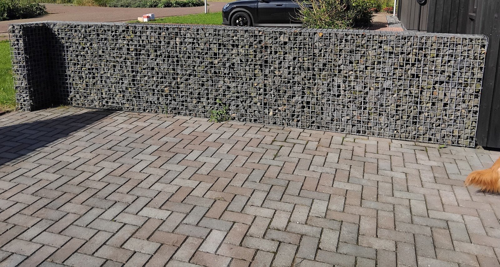 gratis steenkorf schanskorf met breukstenen, Tuin en Terras, Ophalen, Gebruikt, IJzer, Tuinhek