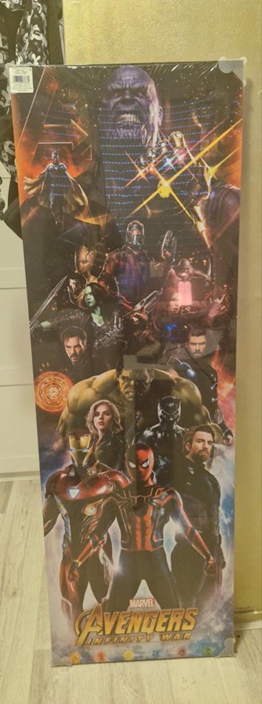Levensgrote marvel poster, Verzamelen, Ophalen, Rechthoekig Staand, Met lijst, Deurposter of groter
