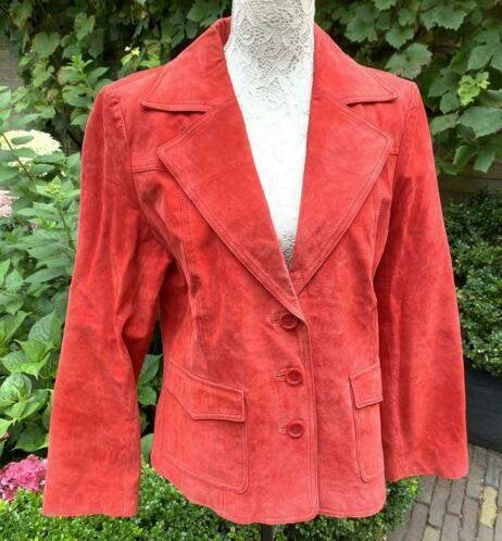 Essentials suede jasje maat 44 [DM], Maat 42/44 (L), Ophalen of Verzenden, Zo goed als nieuw, Jasje