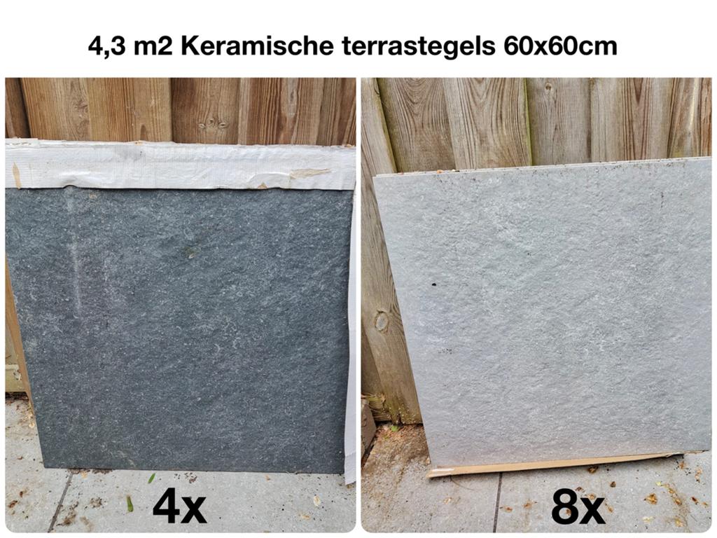 4,3 m2 (12) keramische tuintegels terrastegels 60x60cm nieuw, Tuin en Terras, Tegels en Klinkers, Ophalen, Nieuw, Keramiek, Terrastegels