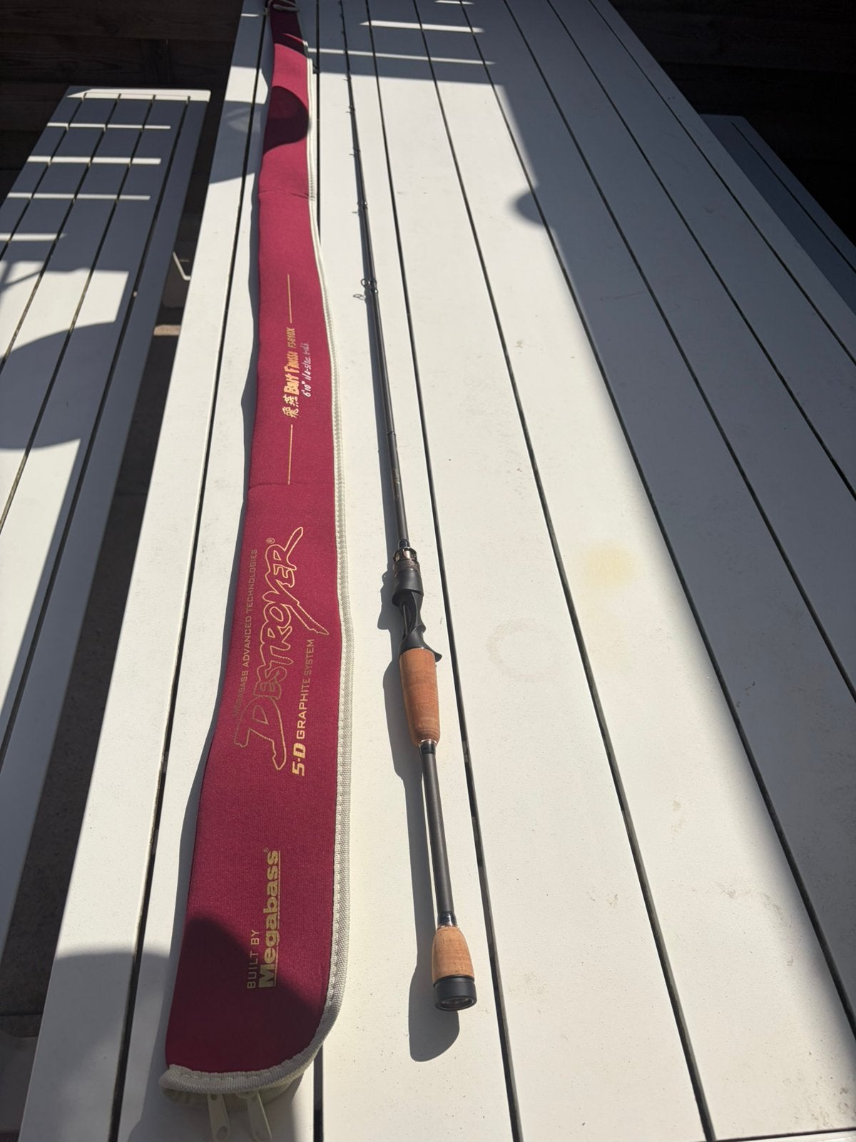 Megabass P5 Destroyer F3-610X Bait Finesse zgan!, Ophalen, Zo goed als nieuw, Werphengel