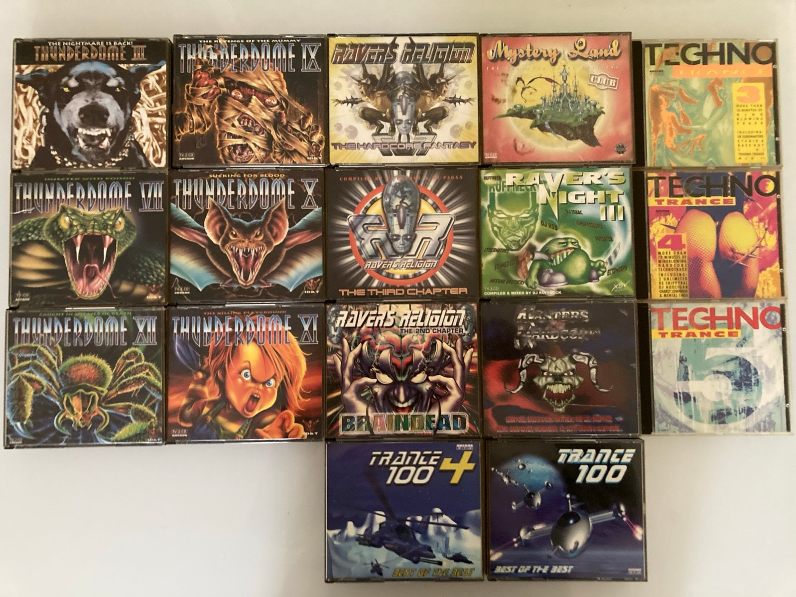Grote collectie Thunderdome, Trance en Techno CD's, Cd's en Dvd's, Ophalen of Verzenden, Gebruikt, Hardcore, Verzamelalbum