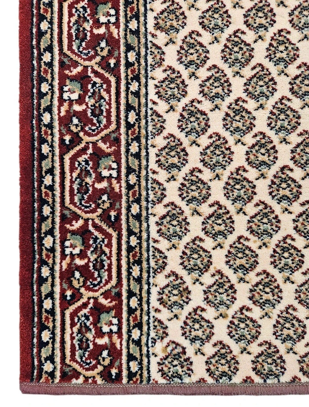 Vintage Perzisch wol vloerkleed Mir design rood 91x164cm, Blauw, Klassiek, Oosters, Www.hypepopup.nl, Zo goed als nieuw