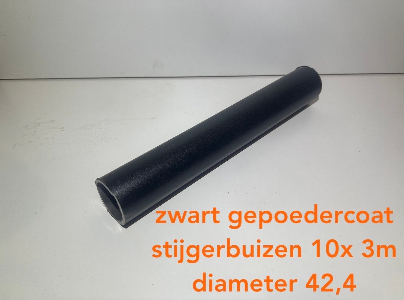 Zwarte gepoedercoate steigerbuizen 10x 3m, diameter 42,4, Doe-het-zelf en Verbouw, Ophalen, Gebruikt, Overige typen, 2 tot 5 meter